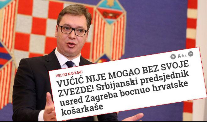 HRVATI NASTAVILI DA DIVLJAJU! "Purgerima" sad smeta i što Vučić navija za Zvezdu!